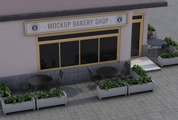 Free Corner Mock-Up Composition For Shop Outdoors Psd