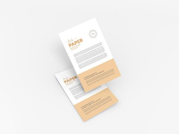 Free Corporate A4 Letterhead Stationery Mockup Psd