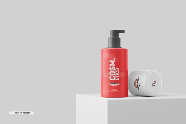 Free Cosmetics Bottle Mockup Psd