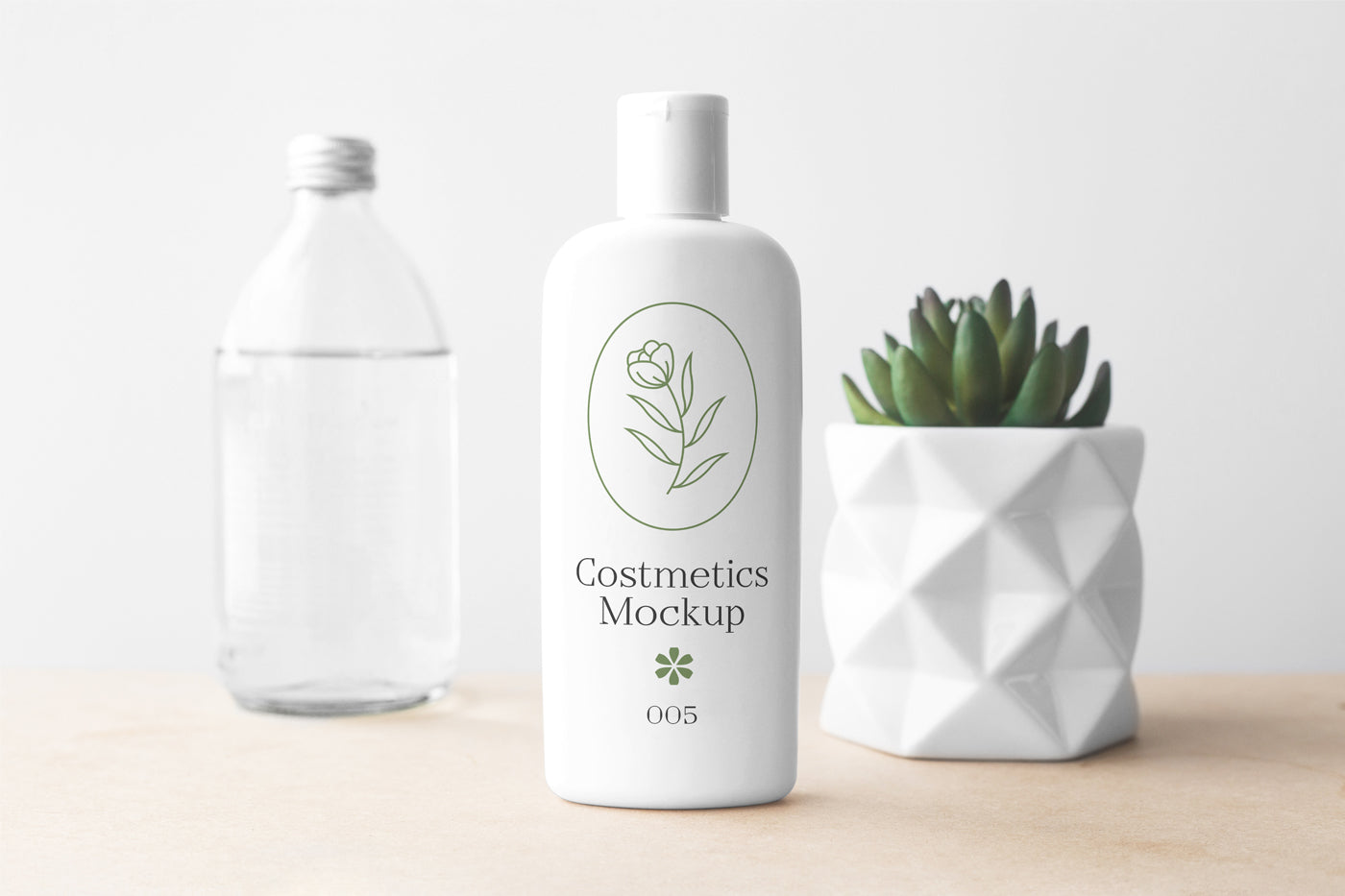 Free Cosmetics Bottle Psd Mockup