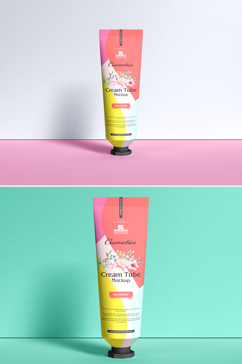 Free Cosmetics Tube Mockup