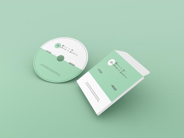Free Cover And Compact Disc Mockup Psd
