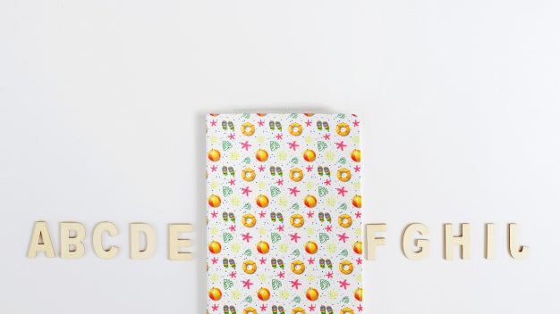 Free Cover Mockup With Alphabet Psd