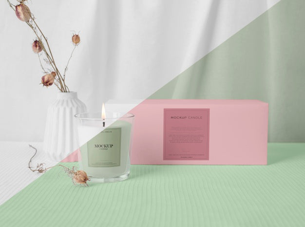 Free Creative Assortment Of Mock-Up Candle Packaging Psd