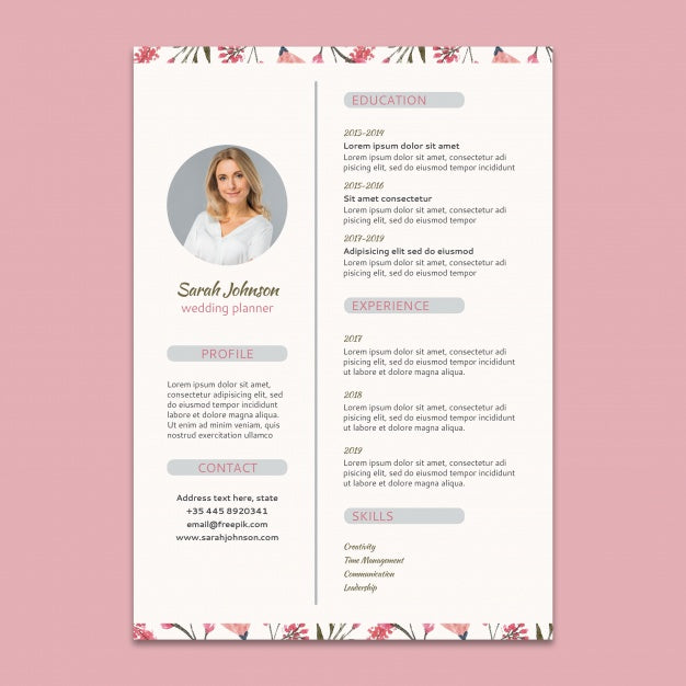 Free Creative Cv Mockup Psd