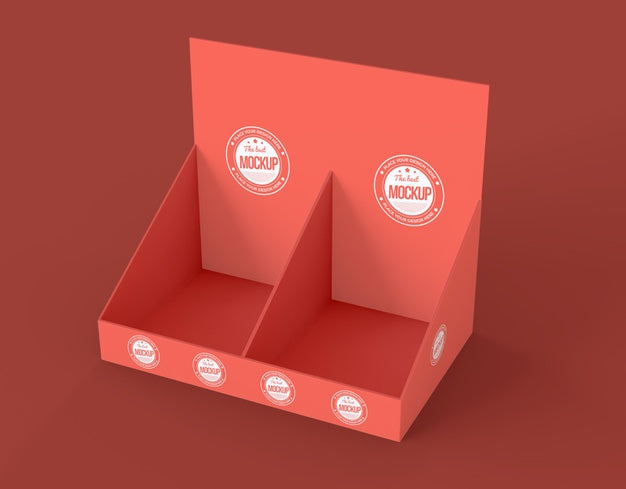Free Creative Orange Exhibitor Mock-Up Psd