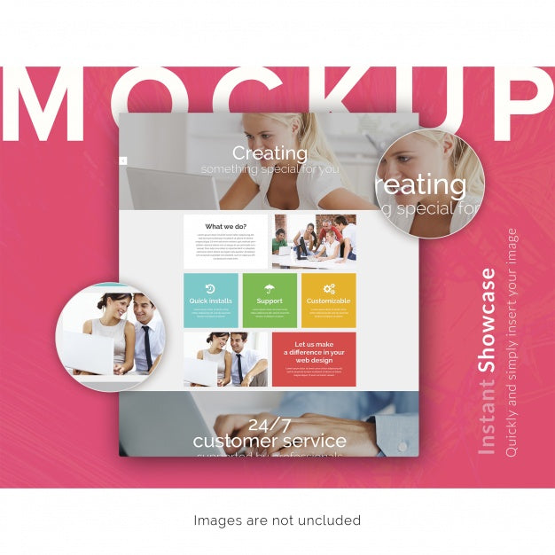 Free Customer Service Web Page Mock Up Psd