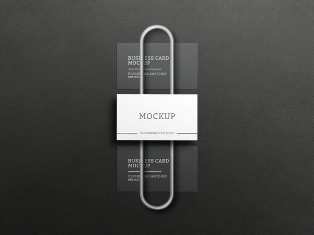 Free Dark Business Card Mockup Psd