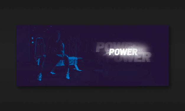 Free Dark Fitness Banner Mockup Psd