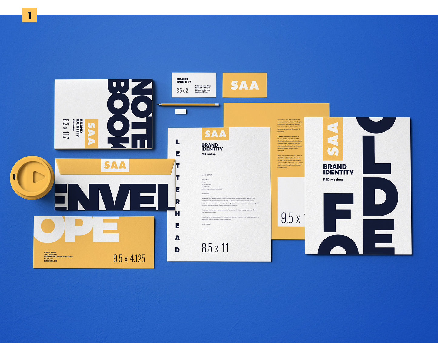 Free Branding Identity Design Mockup Set PSD