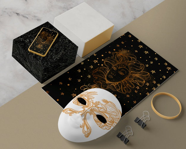 Free Decorations And Mask For Carnival Psd