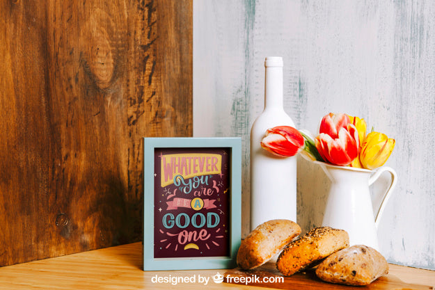 Free Decorative Breakfast Mockup Psd