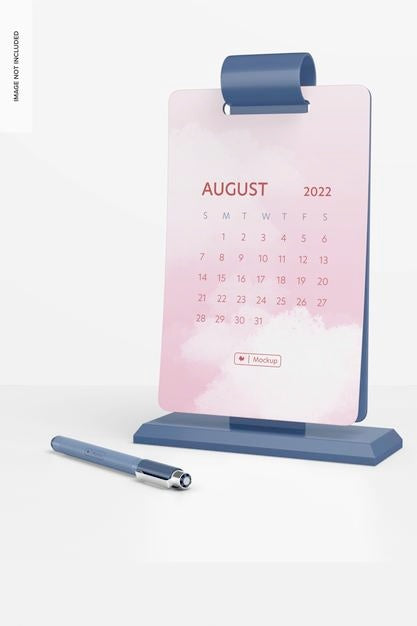 Free Decorative Calendar Mockup, Front View Psd