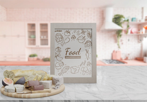 Free Decorative Frame Mockup On Table At Home Psd