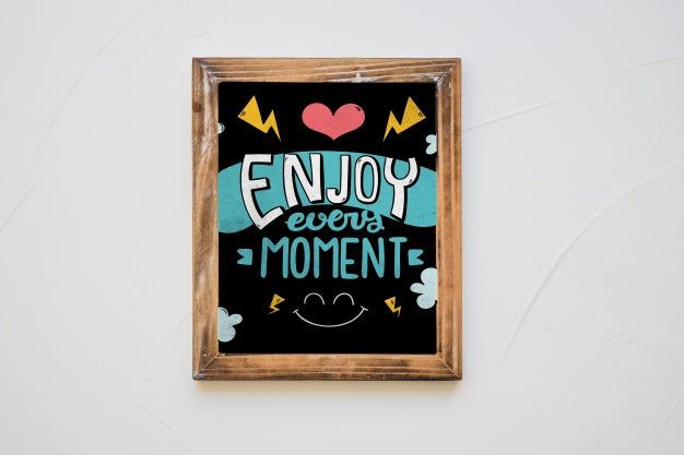 Free Decorative Frame Mockup With Quote Concept Psd