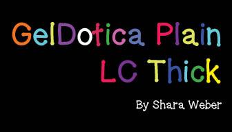 Free GelDoticaPlainLowerCaseThick Font