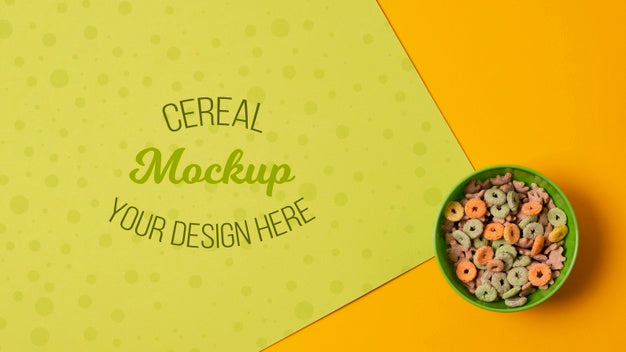 Free Delicious Cereal Concept Mock-Up Psd