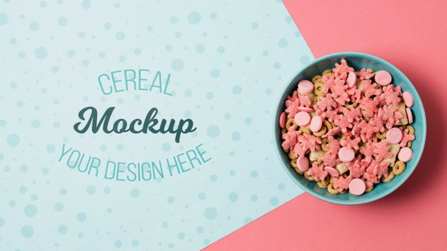 Free Delicious Cereal Concept Mock-Up Psd