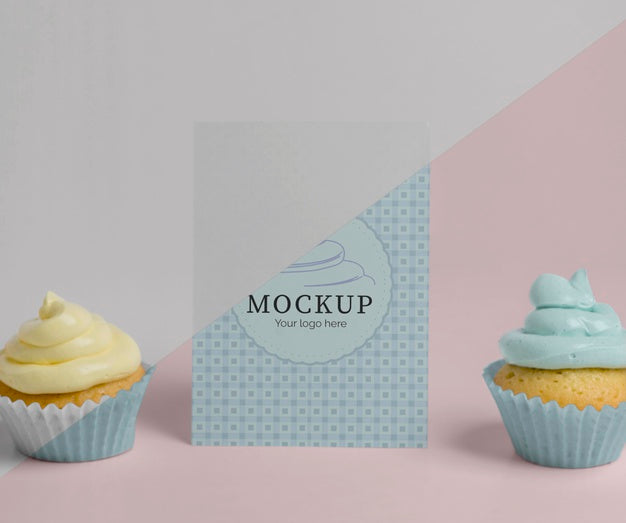 Free Delicious Cupcake Mockup Psd