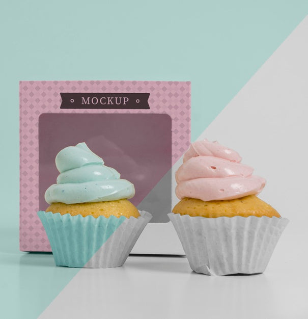 Free Delicious Cupcake Mockup Psd