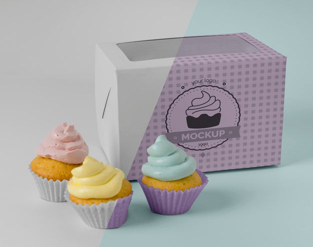 Free Delicious Cupcake Mockup Psd