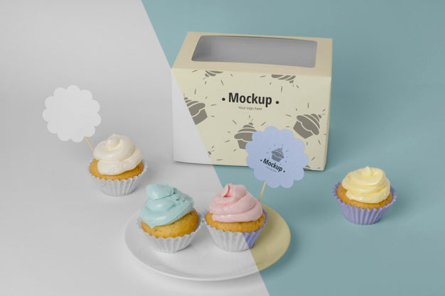 Free Delicious Cupcake Mockup Psd