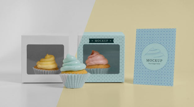 Free Delicious Cupcake Mockup Psd