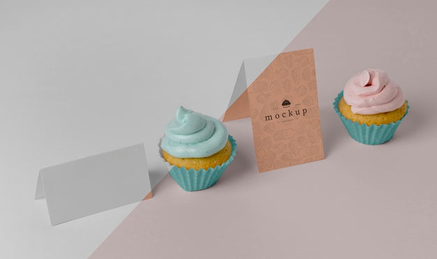 Free Delicious Cupcake Mockup Psd