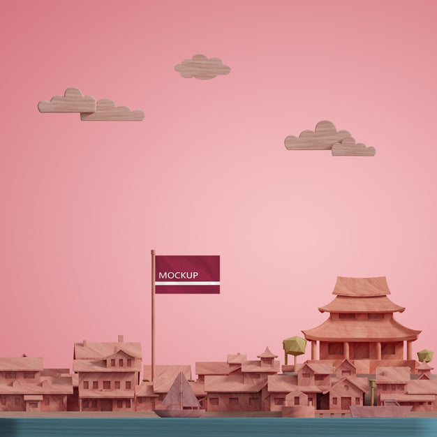 Free Design Of Cities World Day Model Miniature Psd