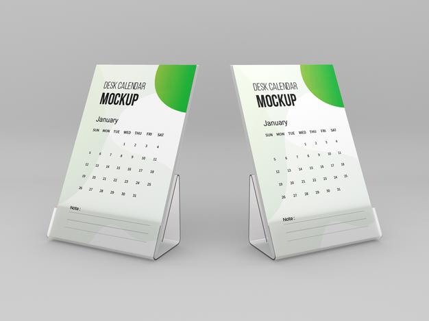 Free Desk Calendar Mockup Psd