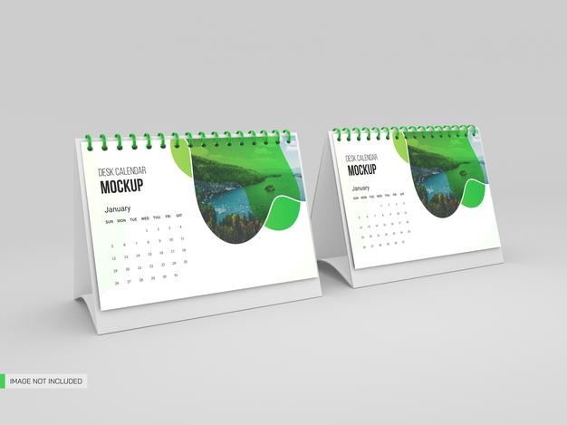 Free Desk Calendar Mockup Psd