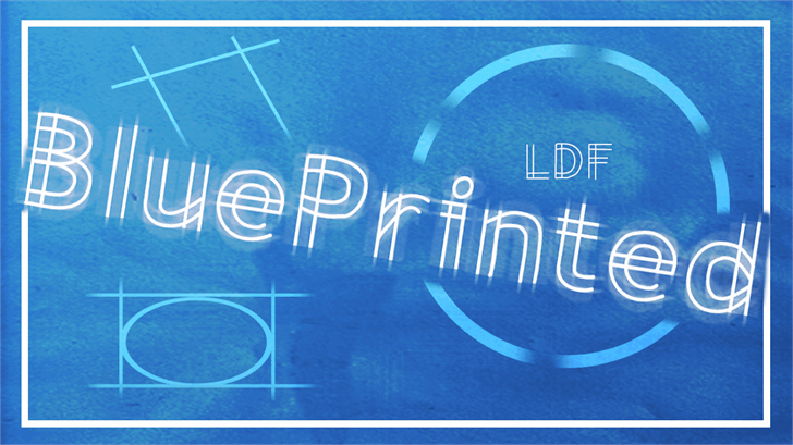 Free BluePrinted Font
