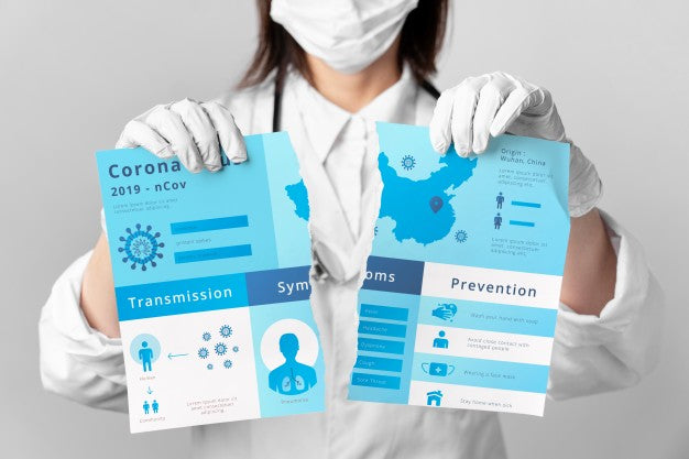 Free Doctor Ripping Coronavirus Mock-Up Psd