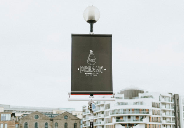 Free Dreams Boxing Club Design Mockup Psd