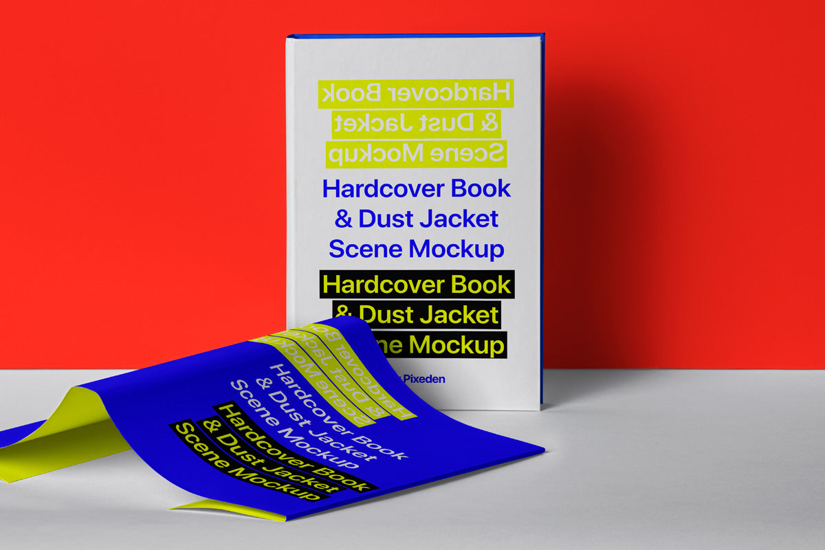 Free Dust Jacket Hardcover Psd Book Mockup Set CreativeBooster