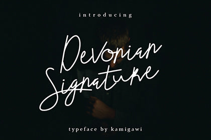 Free Devonian Signature Font