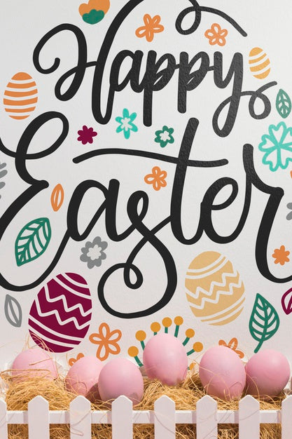 Free Easter Mockup With Copyspace For Text Or Logo Psd