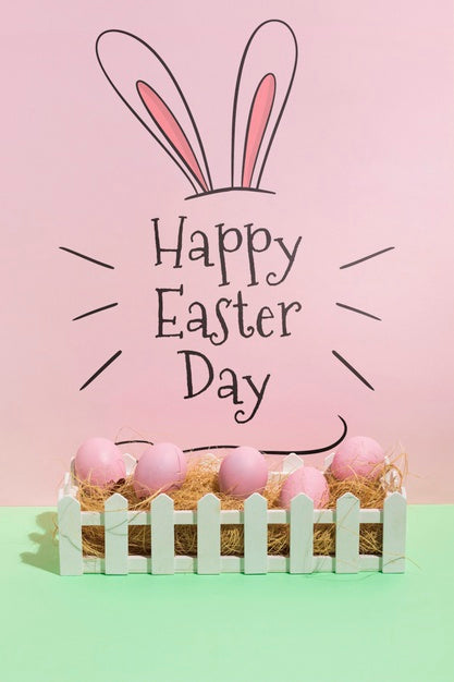 Free Easter Mockup With Copyspace For Text Or Logo Psd