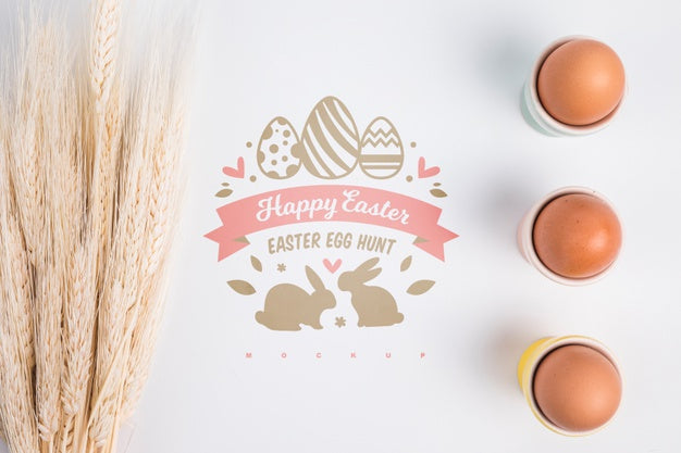 Free Easter Mockup With Copyspace Psd