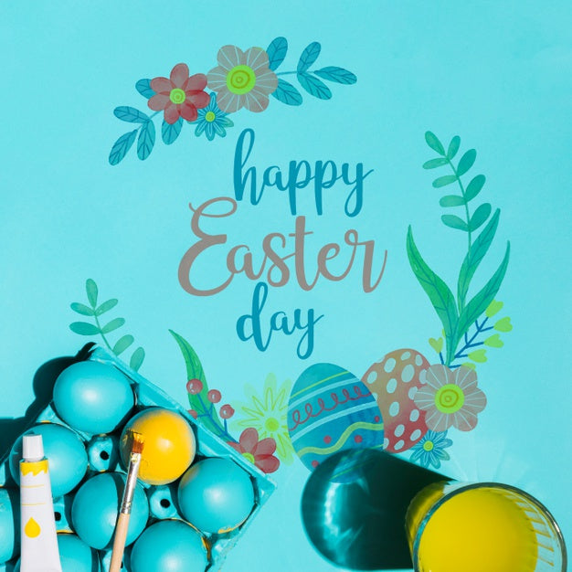 Free Easter Mockup With Copyspace Psd