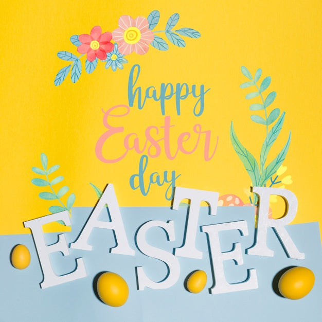 Free Easter Mockup With Copyspace Psd