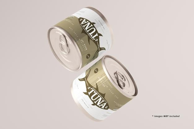 Free Easy Open Aluminum Food Can Mockup Psd