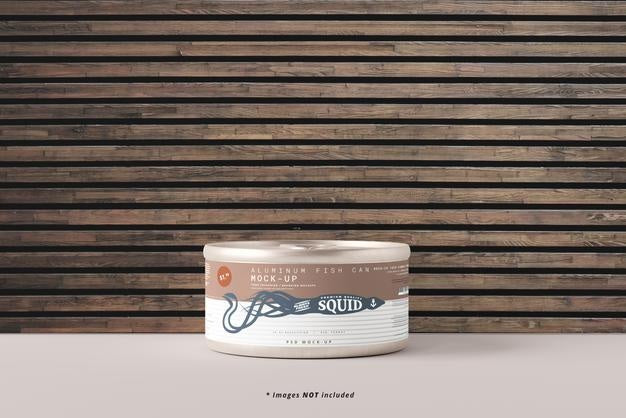 Free Easy Open Small Aluminum Food Can Mockup Psd