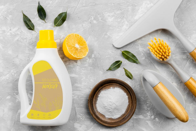Free Eco Cleaning Products Assortment Psd