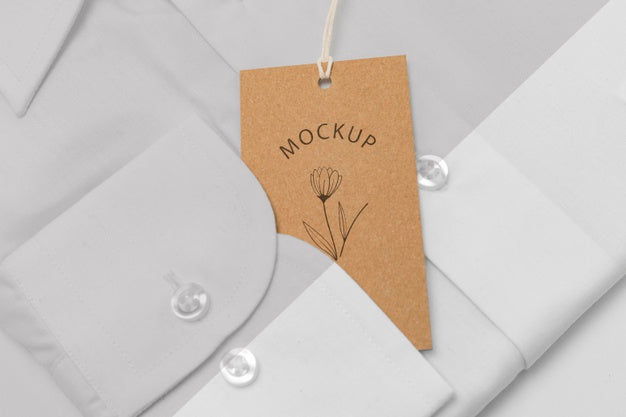 Free Eco-Friendly Price Tag On Formal Shirt Mock-Up Psd