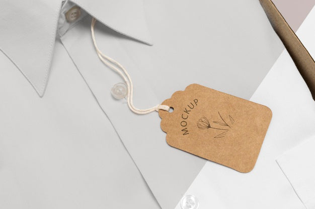 Free Eco-Friendly Price Tag On Formal Shirt Mock-Up Psd