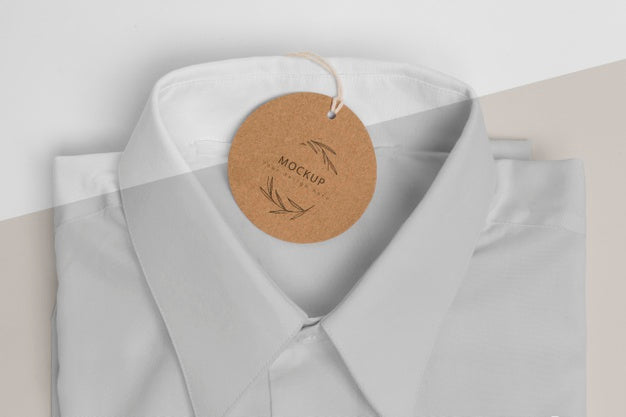 Free Eco-Friendly Price Tag On Formal Shirt Mock-Up Psd