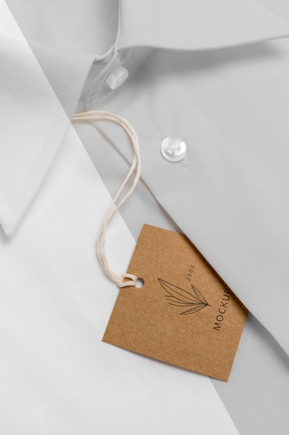Free Eco-Friendly Price Tag On Formal Shirt Mock-Up Psd