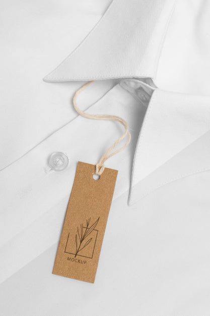 Free Eco-Friendly Price Tag On Formal Shirt Mock-Up Psd
