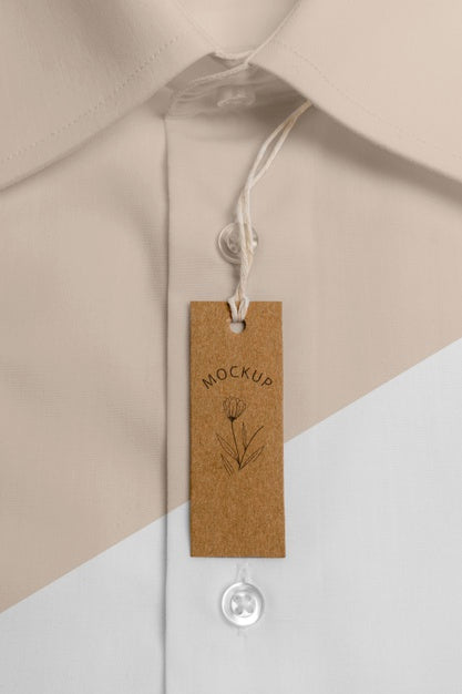 Free Eco-Friendly Price Tag On Formal Shirt Mock-Up Psd